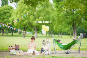 森の中のピクニック前撮り