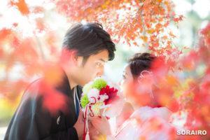 京都*東山の街並みと京都御苑の紅葉で和装前撮り