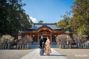 京都｜春先の長岡天満宮と竹林公園の2ヶ所で行う和装ロケーションフォト撮影