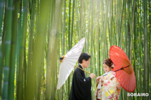 京都｜春先の竹林と正寿院の2ヶ所で行う和装ロケーションフォト撮影