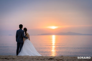 淡路島｜国営明石海峡公園と慶野松原海岸の2ヶ所で行う洋装前撮り写真撮影