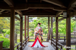 京都｜しとしと雨の大覚寺と東山の2ヶ所で行う和装ロケーションフォト